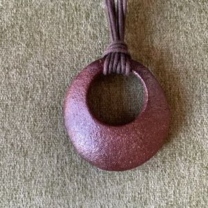 Artisanal Rakku necklace by GLAZED POTTERY- Vail ,CO